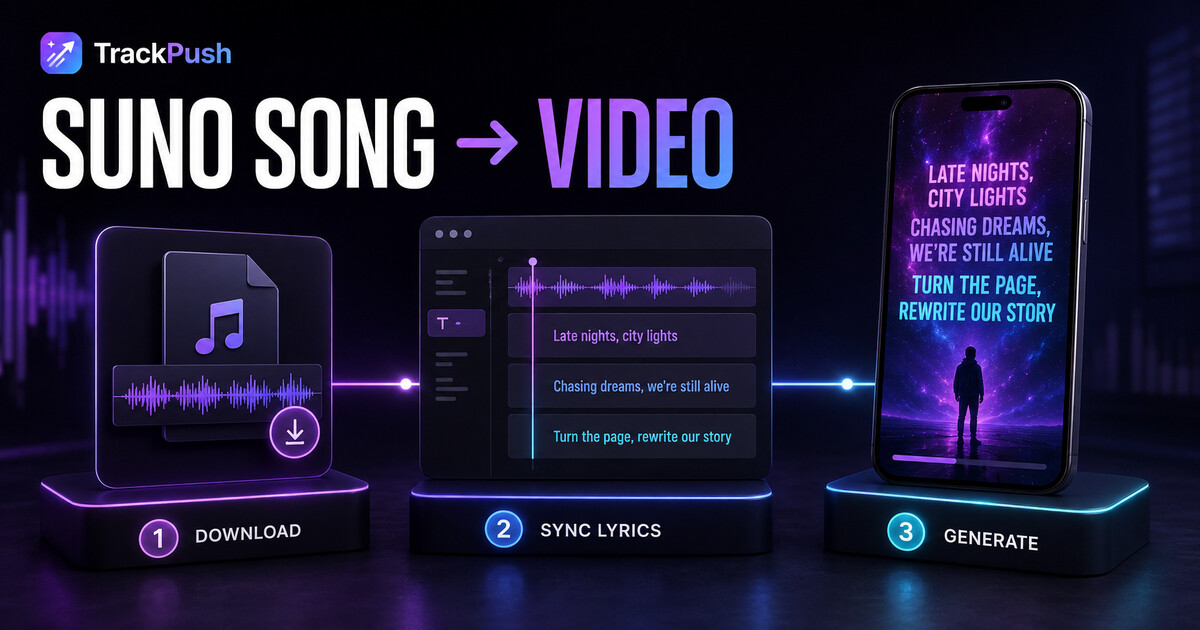 How to Make a Lyric Video for a Suno Song — TrackPush